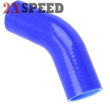Brand NEW 2.25 quot; Blue 45 Degree Silicone hose Coupler 4 layer polyester high