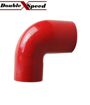 Brand NEW 2.5" to 3" Red 90 Degree Silicone hose Coupler 4 layer polyester