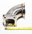90 Degree Stainless Steel Adapter T2 flange to 2.3” ID 3.2"OD V-band Flange