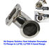 90 Degree Stainless Steel Adapter T2 flange to 2.3” ID 3.2"OD V-band Flange