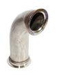 Universal 90 Degree Stainless Steel Elbow Adapter Downpipe 2.5 quot;ID V-band Flange