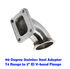90 Degree Stainless Steel Adapter T4 flange to 3” ID V-band Flange