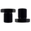 Two (2) Black Aluminum Oil Filter with 1/2-28 to 3/4-16 Threading