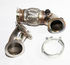 2 PCs 90 Deg SS Elbow Adapter Downpipe w/Flexpipe 2.5"ID V-band to T2 Flange
