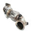 2 PCs 90 Deg SS Elbow Adapter Downpipe w/Flexpipe 2.5"ID V-band to T2 Flange