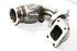 2 PCs 90 Deg SS Elbow Adapter Downpipe w/Flexpipe 2.5"ID V-band to T3 Flange