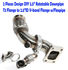 2 PCs 90 Deg SS Elbow Adapter Downpipe w/Flexpipe 2.5"ID V-band to T3 Flange