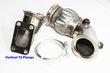 2 PC DIY 3”Rotatable Down-pipe w/Flexpipe Vertical T3 to 3”ID V-band Flange