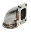 90 Deg Stainless Steel Adapter Vertical T3 flange to 3” ID 3.7 