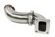 2 Pieces Design 90 Deg SS Elbow Adapter Downpipe  3 quot;ID V-band to T4 Flange