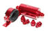 RED 50 Micron High Flow Fuel Filter w/reusable SS filter AN6 AN8 AN10 Inline