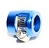 BLUE AN10 10-AN Hex Hose finisher Clamp Hose End Cover Fitting Adapter Connector