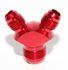 RED Male Flare Y-Block Fitting Adapter AN8 8-AN Male to 2X AN6 6-AN Male