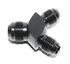 BLACK Male Flare Y-Block Fitting Adapter AN8 8-AN Male to 2X AN6 6-AN Male