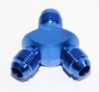 BLUE Male Flare Y-Block Fitting Adapter AN6 6-AN Male to 2X AN6 6-AN Male
