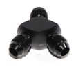BLACK Male Flare Y-Block Fitting Adapter AN6 6-AN Male to 2X AN6 6-AN Male