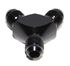 BLACK Male Flare Y-Block Fitting Adapter AN6 6-AN Male to 2X AN6 6-AN Male