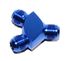 BLUE Male Flare Y-Block Fitting Adapter AN8 8-AN Male to 2X AN8 8-AN Male