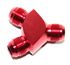 RED Male Flare Y-Block Fitting Adapter AN10 10-AN Male to 2X AN10 10-AN Male