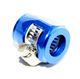 Hex Hose finisher Clamp Hose End Cover Fitting Adapter Connector BLUE AN8 8-AN