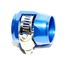 Hex Hose finisher Clamp Hose End Cover Fitting Adapter Connector BLUE AN8 8-AN