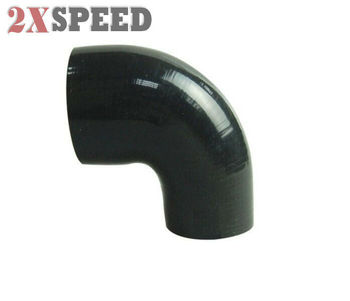 Brand NEW 2" To 2.5" Black 90 Degree Silicone hose Coupler 4 layer polyester