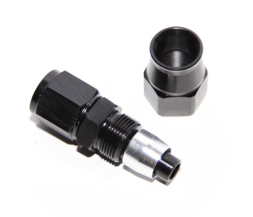 thumbnail image 2 of Emusa AN12 Straight Swivel Reusable Hose End Fitting – Black, PTFE Compatible, 12AN, FT_80-001-12_BK-1S082925 2 of 5