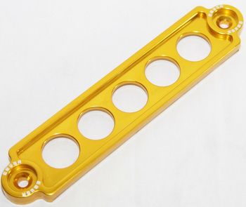 EMUSA Billet Battery Tie Down fit 02-05 Honda Civic Si Hatchback 3D GOLD