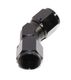 BLACK AN10 Female to 10AN AN-10 Female 45 Degree Flare Swivel Fitting Adapter