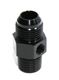 BLACK AN10 Male to 1/2 quot;NPT Male Straight Flare Fitting w/1/8 quot; NPT Gauge Port