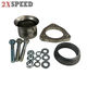 New 2 1/4 quot; Semi-Direct Fit Exhaust Flared Y Pipe Triangle Flange Repair Kit