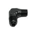 BLACK AN6 6-AN Male to 1/4"NPT Male 90 Degree Flare Fitting Adapter