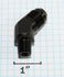 BLACK AN8 8-AN Male to 1/4"NPT Male 45 Degree Flare Fitting Adapter
