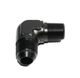 BLACK AN8 8-AN Male to 3/8 quot;NPT Male 90 Degree Flare Fitting Adapter