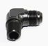 BLACK AN8 8-AN Male to 3/8"NPT Male 90 Degree Flare Fitting Adapter