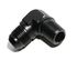 BLACK AN8 8-AN Male to 3/8"NPT Male 90 Degree Flare Fitting Adapter