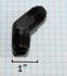 BLACK AN8 8-AN Male to 8AN AN-8 Male 45 Degree Flare Swivel Fitting Adapter