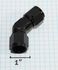 BLACK AN8 Female to 8AN AN-8 Female 45 Degree Flare Swivel Fitting Adapter