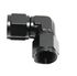 BLACK AN8 Female to 8AN AN-8 Female 90 Degree Flare Swivel Fitting Adapter