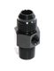 BLACK AN8 Male to 3/8 quot;NPT Male Straight Flare Fitting w/1/8 quot; NPT Gauge Port