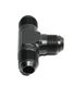 BLACK Male Flare T Fitting Adapter 3-Way AN8 8-AN Male to 2X AN8 8-AN Male
