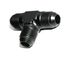 BLACK Male Flare T Fitting Adapter 3-Way AN8 8-AN Male to 2X AN8 8-AN Male
