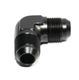 BLACK AN8 8-AN Male to 8AN AN-8 Male 90 Degree Flare Swivel Fitting Adapter