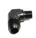 BLACK AN10 10-AN Male to 3/8 quot;NPT Male 90 Degree Flare Fitting Adapter