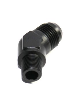 BLACK AN10 10-AN Male to 3/8"NPT Male 45 Degree Flare Fitting Adapter