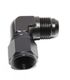BLACK AN8 Female to 8AN AN-8 Male 90 Degree Flare Swivel Fitting Adapter