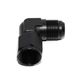 BLACK AN10 Female to 10AN AN-10 Male 90 Degree Flare Swivel Fitting Adapter