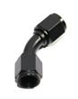 BLACK AN6 Female to 6AN AN-6 Female 45 Degree Flare Swivel Fitting Adapter