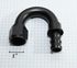 BLACK AN12 12AN AN-12 180 Degree Push On/ Push Lock Hose End Fitting Adapter