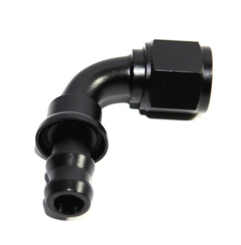 TT RACING AN-8 (AN8) 90 Degree Push-On Fuel Hose Fitting – Black